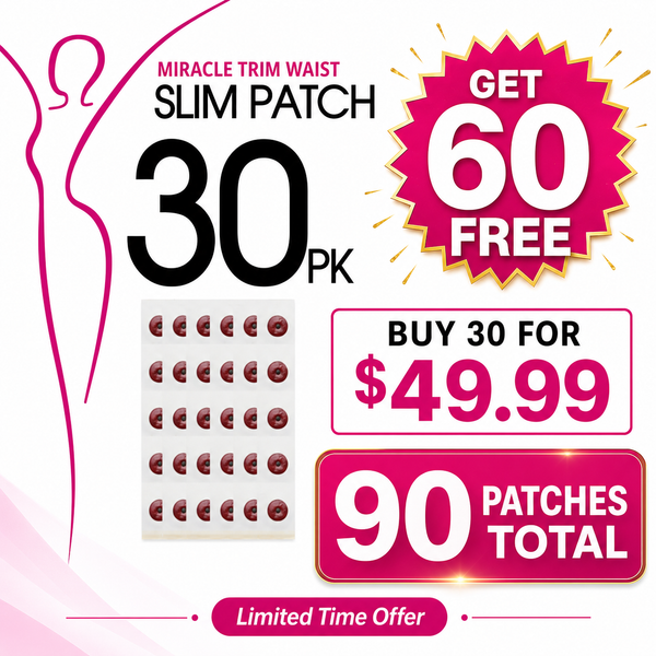 Slim Patch 90 patches total deal graphic showing buy 30 for $49.99 and get 60 free