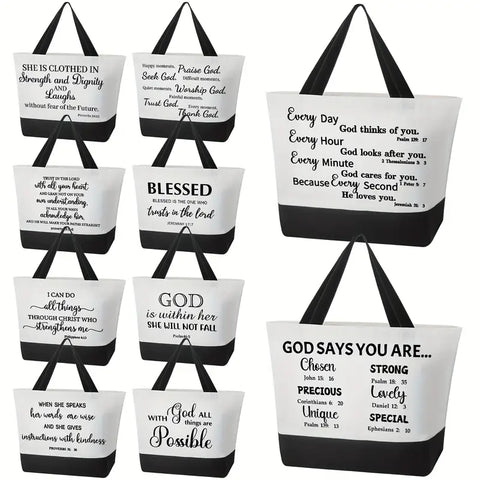 5pcs Christian Tote Bag