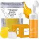 Mrs. Riley SKINCARE #5 Turmeric & Kojic Acid Face Wash with Silicone Brush, Cleanser for Dark Spot Correction, with Rose Water to Soothe and Hyaluronic Acid to Hydrate