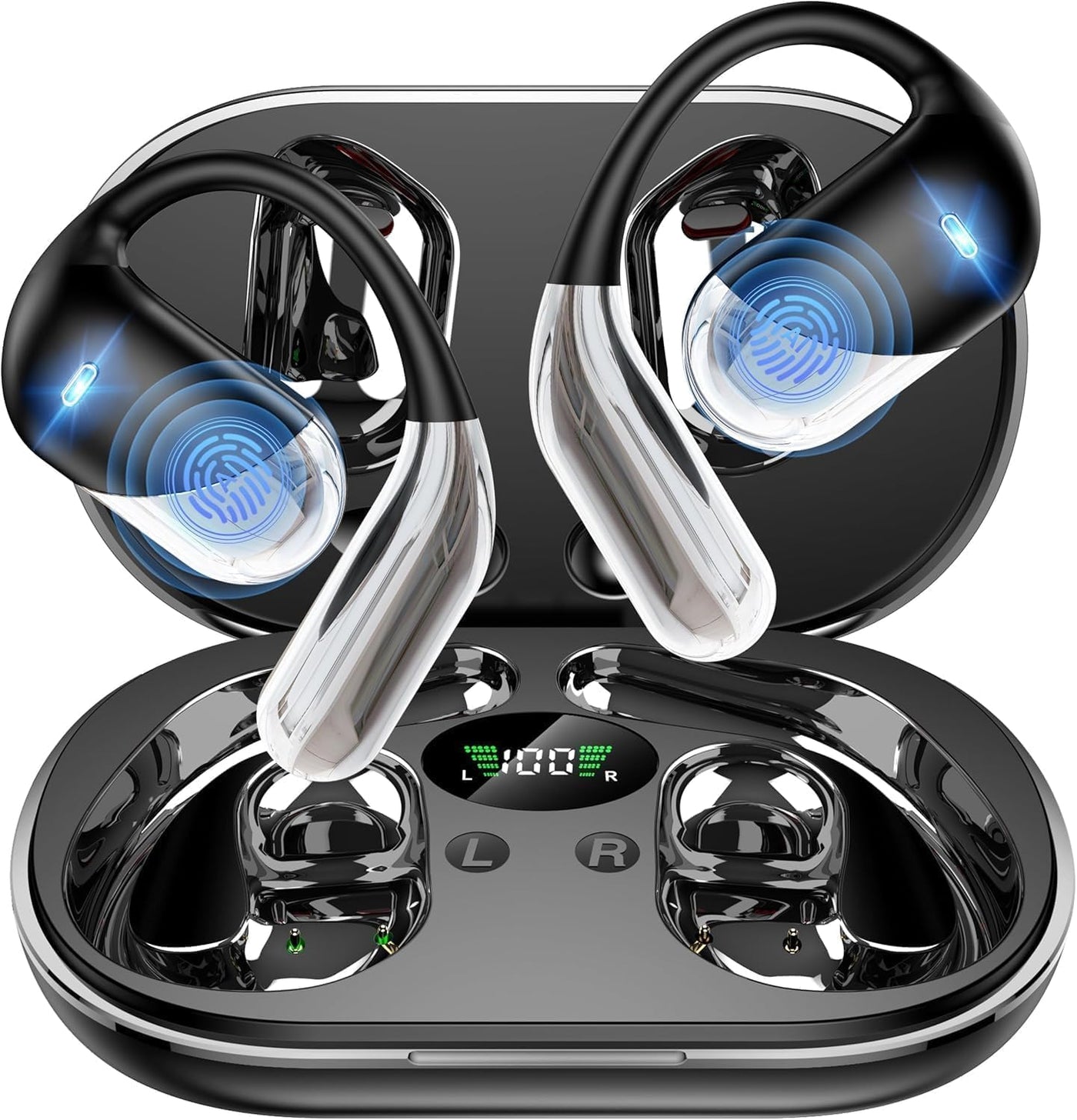 Paekole AI Translation Earbuds with wireless charging case