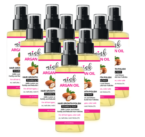Argan Oil Strawberry Scent (Bottled & Labeled) Bulk