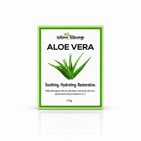 Single Luminous Aloe Skin Bar box with aloe vera graphic.