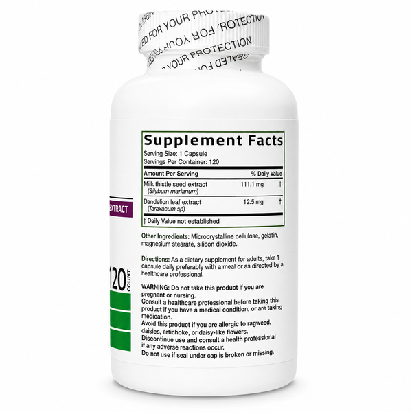 Bronson Milk Thistle with Dandelion Extract – 120 Capsules — image 2