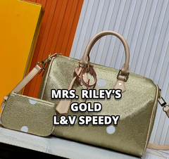 Gold L&V Inspired Speedy Bag