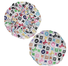 White L&V Designer Hair Bonnet