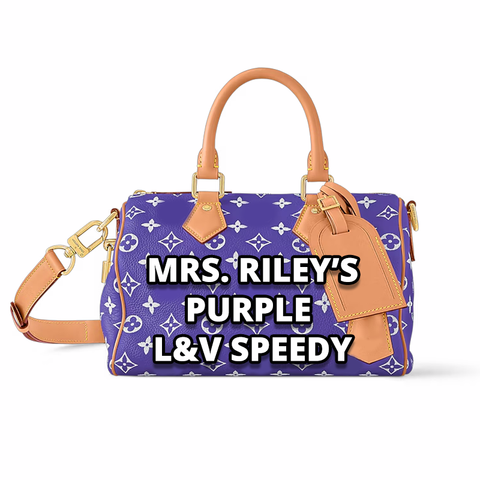 Mrs. Riley's  Inspired Purple L&V Bag