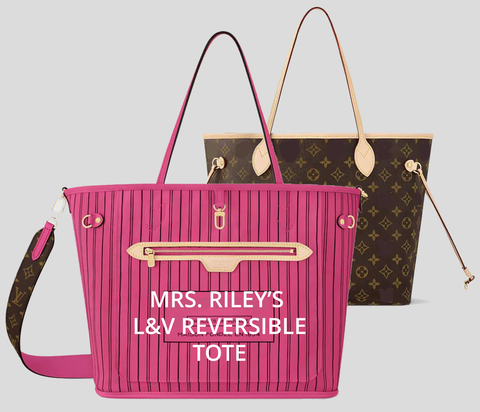 Mrs. Riley's Pink  Inspired  L&V Reversible Tote Bag