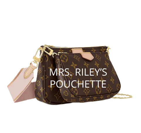 Mrs. Riley's  Inspired L&V Pouchette Bag w/Strap