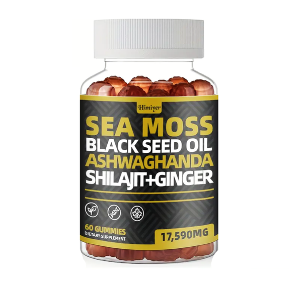 Sea Moss, Black Seed Oil, Ashwagandha, Shiljat, Ginger Gummies