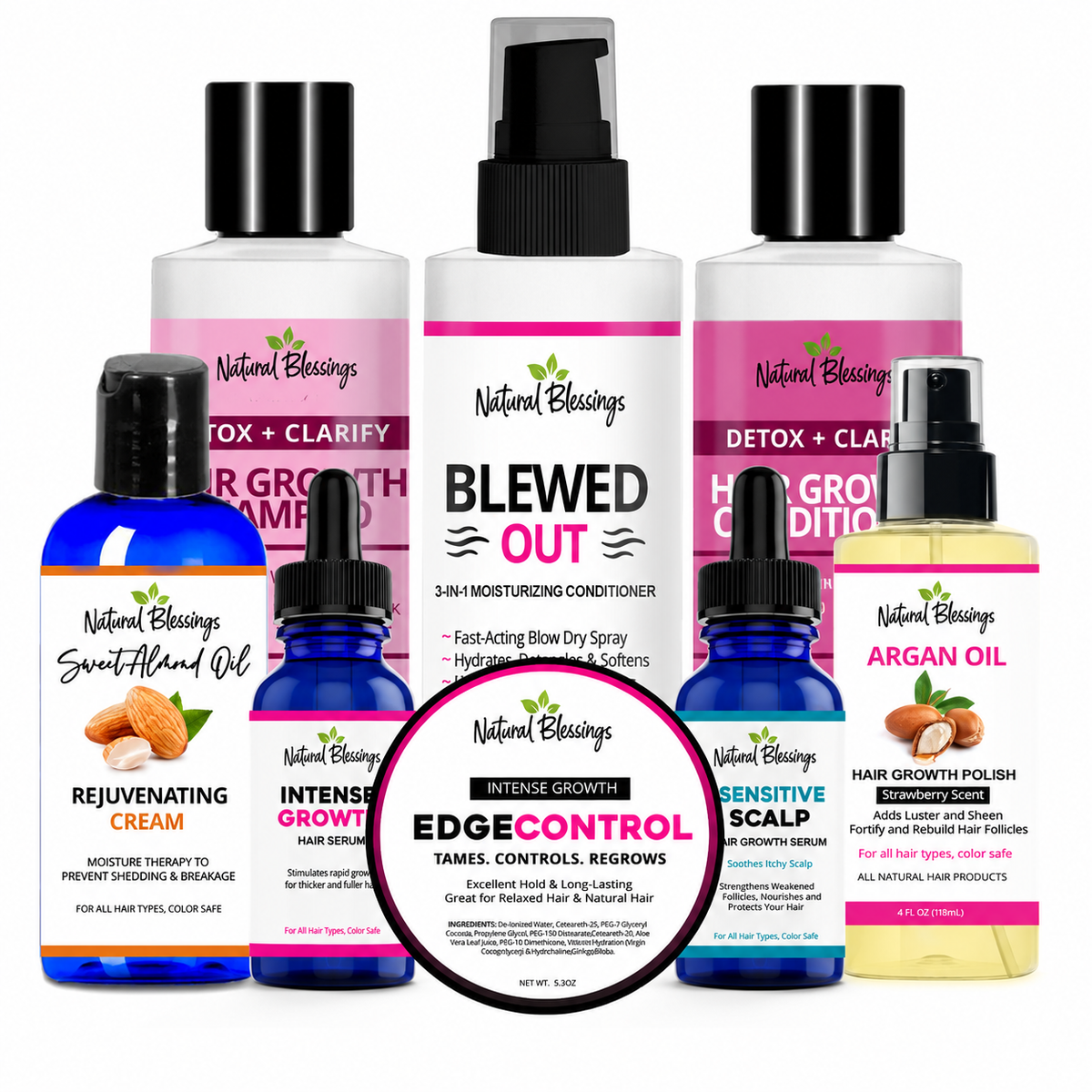 Hair Growth Combo #5 with Free Hair Serums - Miracle Hair