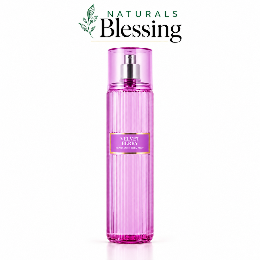 Naturals Blessing Velvet Berry 8 fl oz body mist on white background