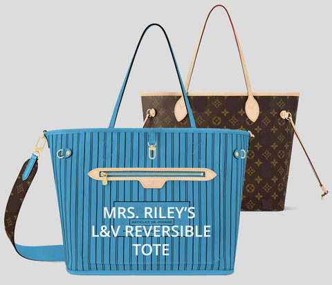 Mrs. Riley's Inspired Blue Reversible Bag