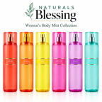 Naturals Blessing Signature Six body mist bundle, six 8 fl oz bottles on white background