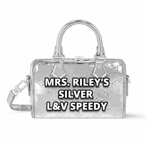 Mrs. Riley's  Inspired Silver L&V Bag