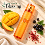 Naturals Blessing Juicy Mango 8 fl oz body mist on fragrance-inspired flat lay