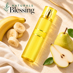 Naturals Blessing Banana Kiss 8 fl oz body mist on fragrance-inspired flat lay