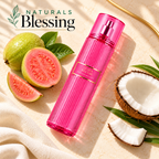 Naturals Blessing Guava Nectar 8 fl oz body mist on fragrance-inspired flat lay