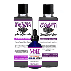Black Rice Water Wash & Grow Kit - Miracle Mink Hair Wholesale Inc