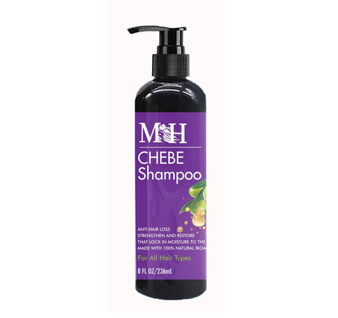 Bottle of Natural Blessings Intense Growth Chebe Shampoo infused with chebe extract, silk protein, and lavender oil to gently cleanse, strengthen strands, and support healthy hair growth.