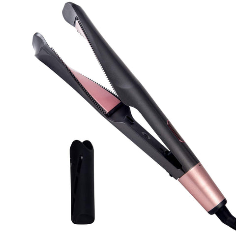 Side View with Cord: Straightener with 8-foot swivel cord for tangle-free styling.