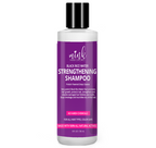 Black Rice Water Strengthening Shampoo bottle with purple label and black cap